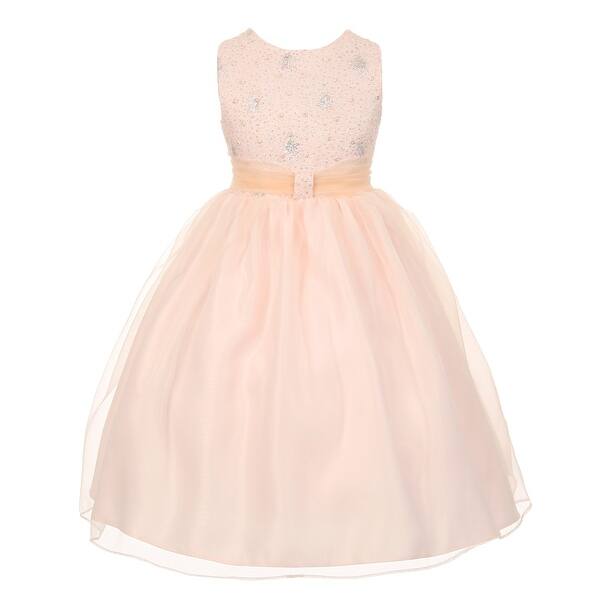 Shop The Rain Kids Big Girls Blush Organza Sparkly Elegant