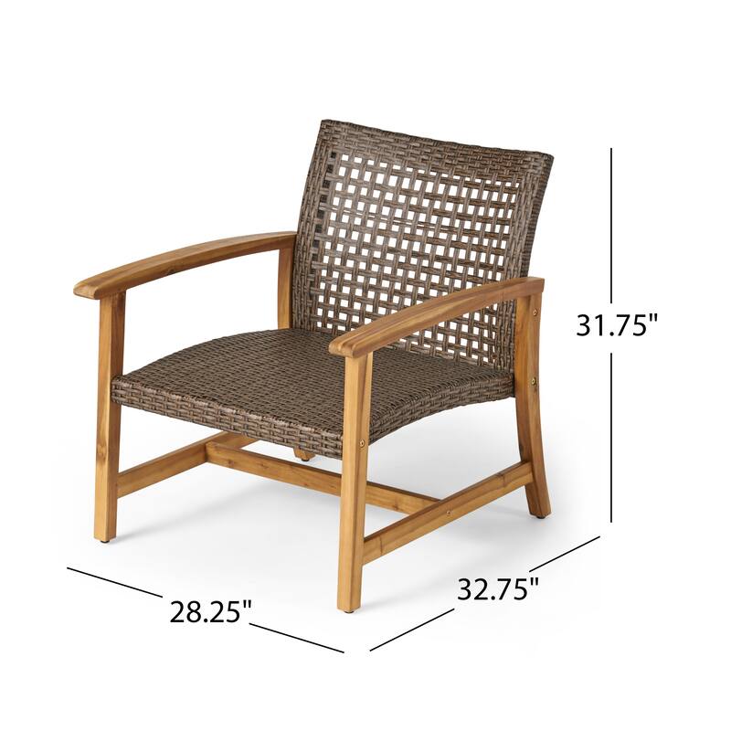 Breakwater Outdoor 5-piece Club Chairs and Fire Pit Set by Christopher Knight Home