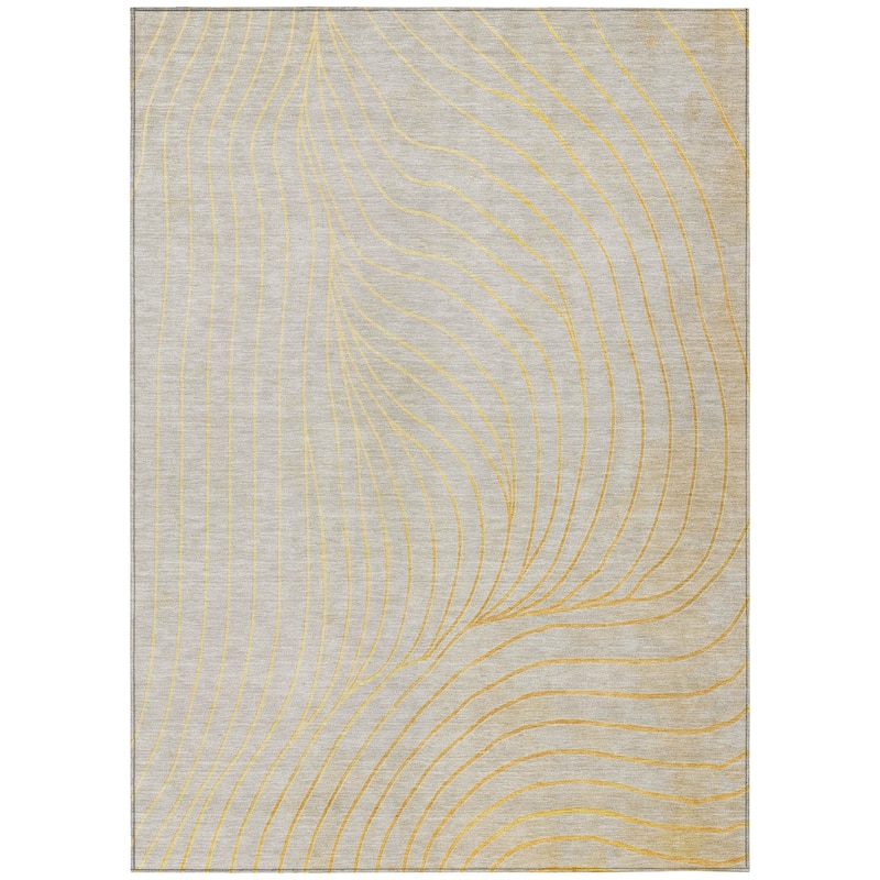 HomeRoots Abstract Transitional Rectangle Outdoor Rug