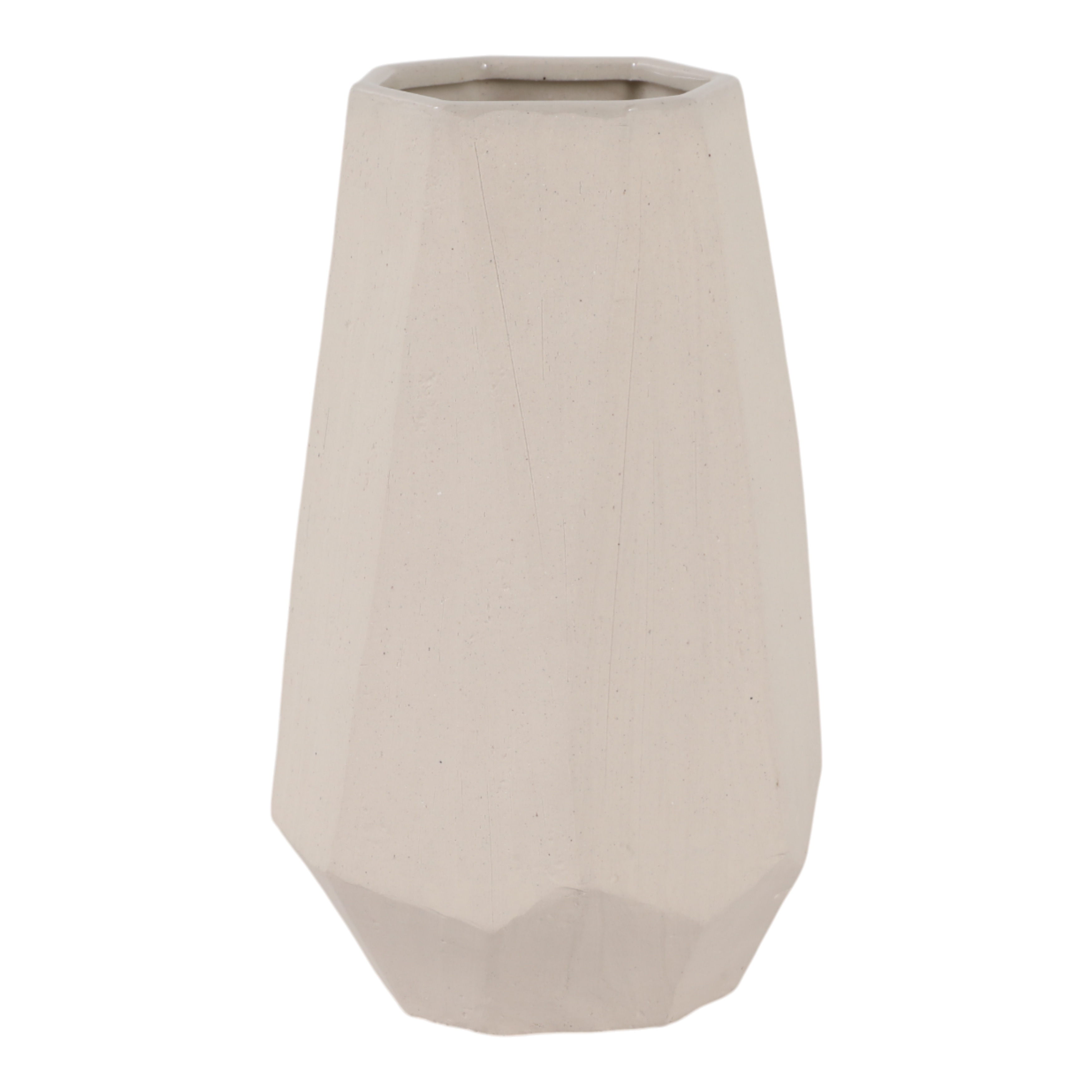 Ceramic Decorative Vase Faceted Geometric Angular Contemporary Design