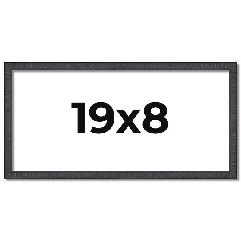 19x8 Frame Brown Solid Wood Picture Frame - Complete Modern Photo