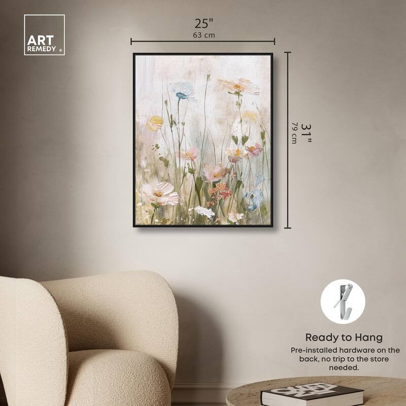 Floral Luster Canvas by Art Remedy