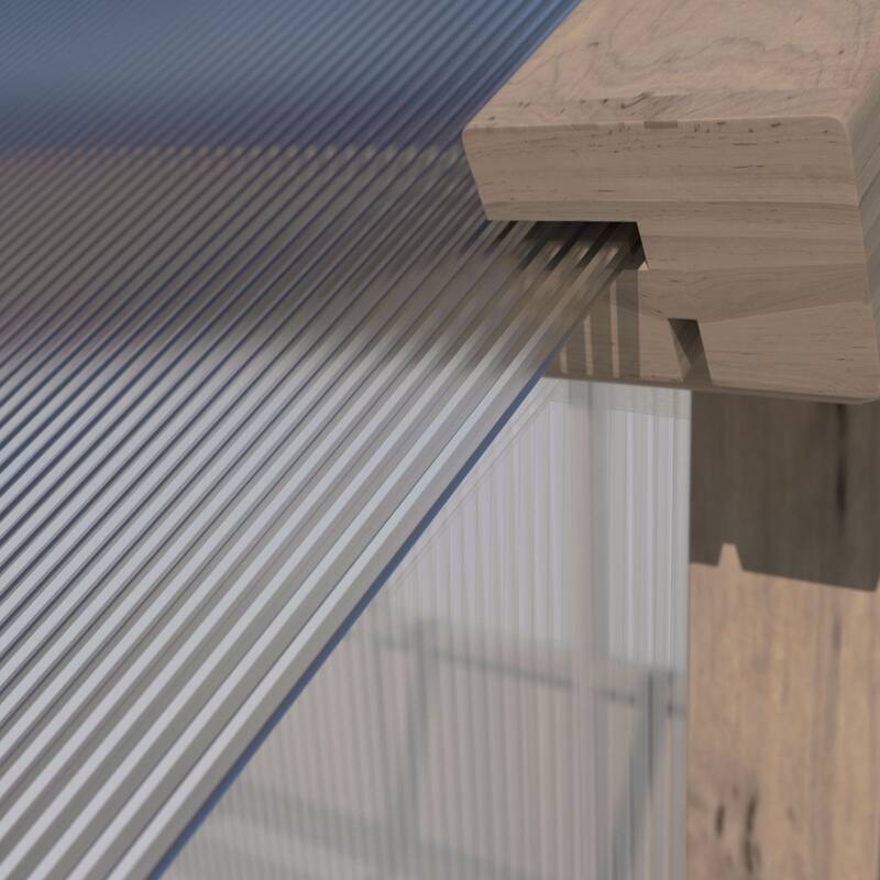 VEIKOUS Walk-in Wooden Greenhouse for Outside, Garden and Backyard, Light Mocha Brown