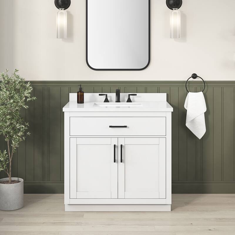 Ove Decors 15VVA-BAI236 Bailey 36" Free Standing Single Basin Vanity - White
