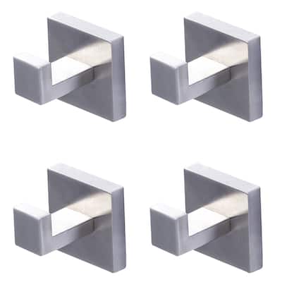 WOWOW J-Hook Wall Mount Robe/Towel Hook 4PCS