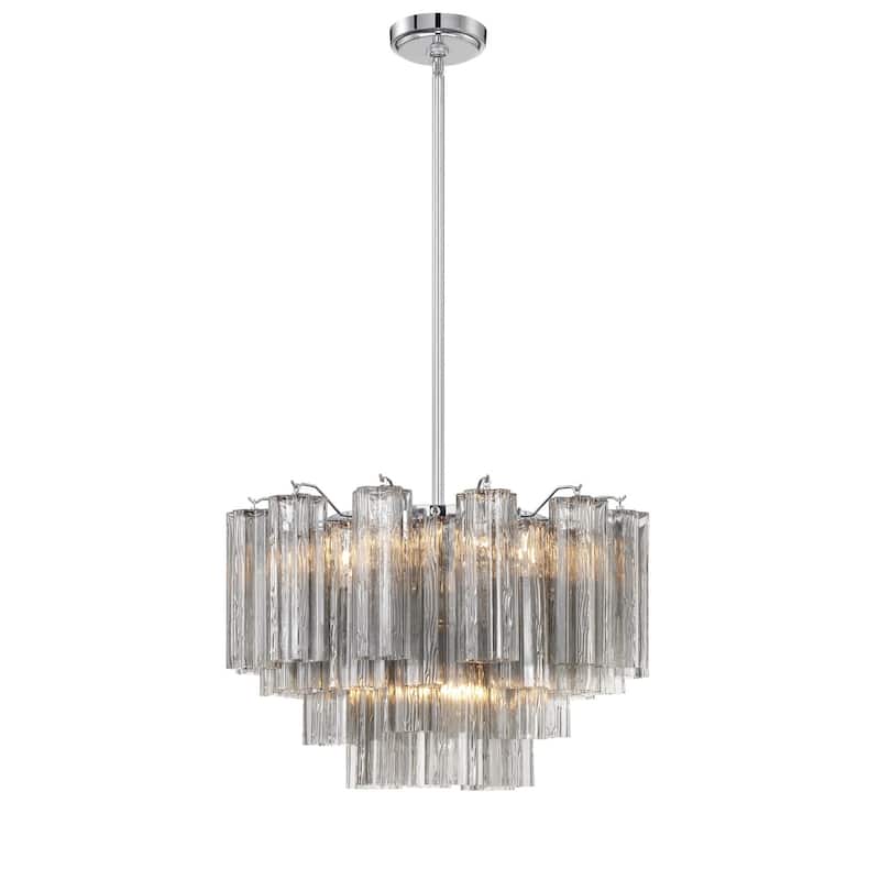 Crystorama Lighting Group ADD-308-SM Addis 9 Light 22" Wide Waterfall