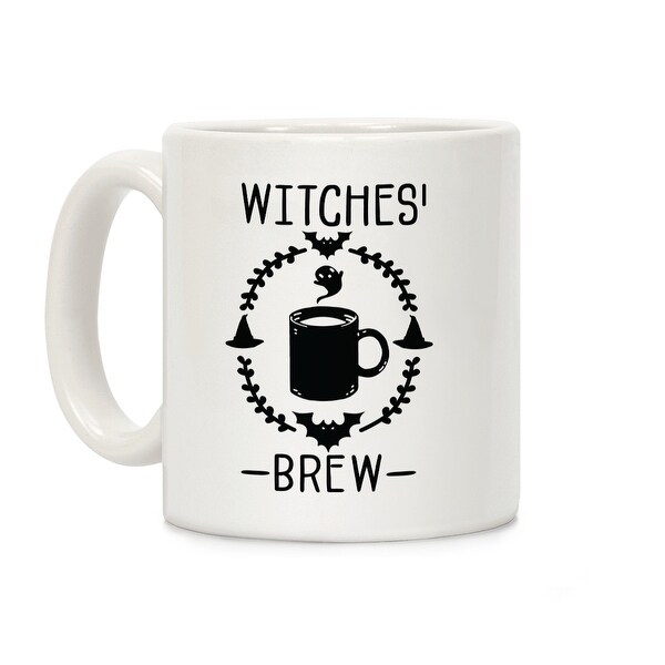 Witches Brew Coffee White 11 Ounce Ceramic Mug By Lookhuman Witches X27 Brew Coffee White 11 Ounce Ceramic Mug By Lookhuman