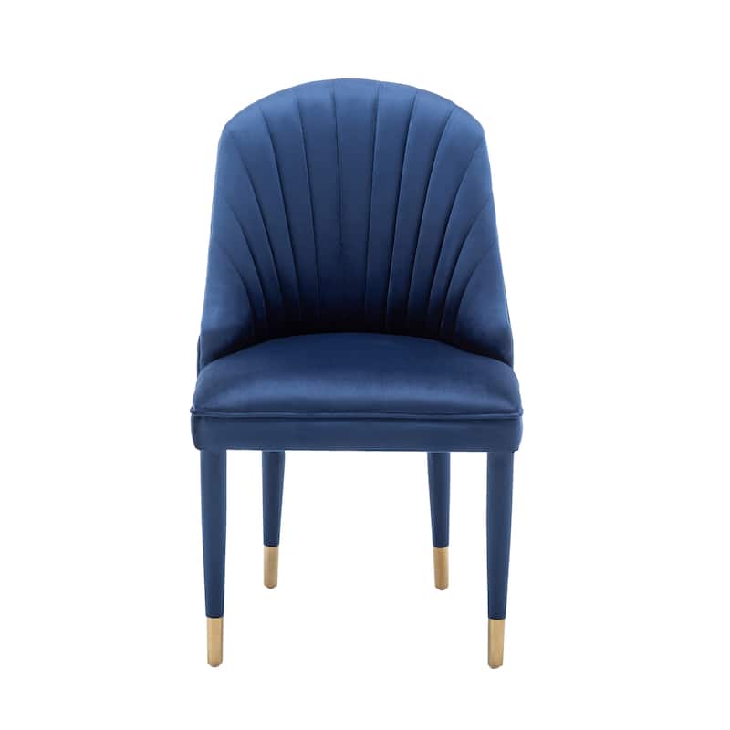Porthos Home Wren Velvet Dining Chairs with Velvet Covered Rubberwood Legs, Set of 2