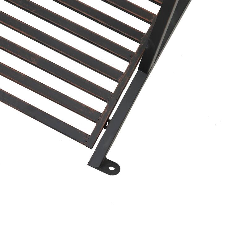 Outsunny 4’ Metal Arch Backyard Garden Bridge with Safety Siderails, Delicate Scrollwork, & Easy Assembly, Black Bronze