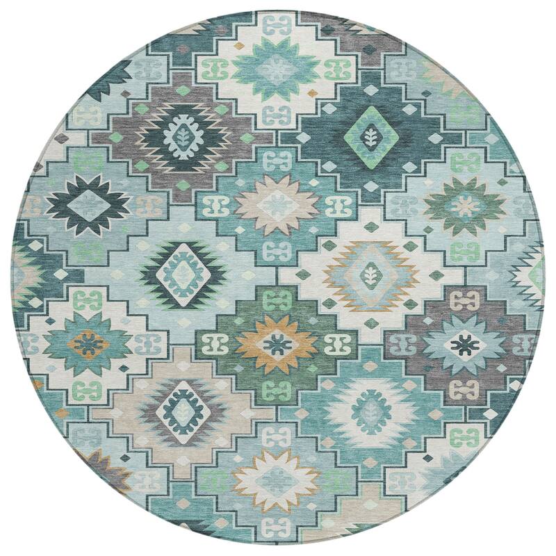 HomeRoots Southwestern Transitional Rectangle Outdoor Rug