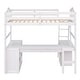 preview thumbnail 18 of 47, Twin size Loft Bed with Drawers, Cabinet, Shelves and Desk, White
