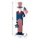 preview thumbnail 3 of 14, Glitzhome Americana Happy Patriotic's Day Wooden Uncle Sam Porch Decor