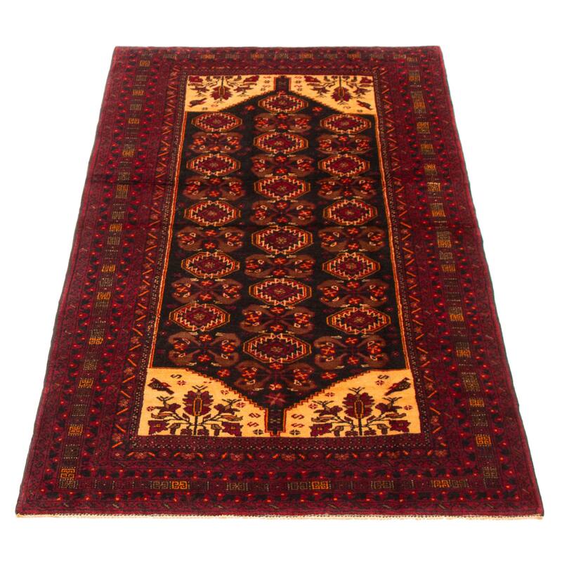 Teimani Black Rug 3'6" x 6'7" - 3'6 x 6'7