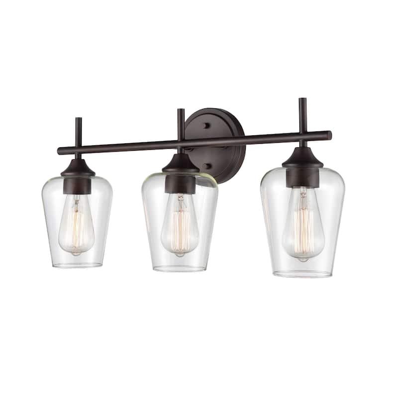 Millennium Lighting Ashford Metal Bathroom 3 Light Vanity Fixture in Multiple Finishes