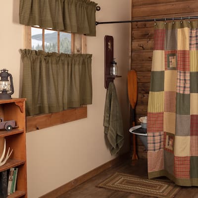 Tea Cabin Shower Curtain Patchwork 72x72