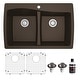 preview thumbnail 55 of 60, Karran Drop-In Quartz 34 in. 1-Hole 50/50 Double Bowl Kitchen Sink Kit