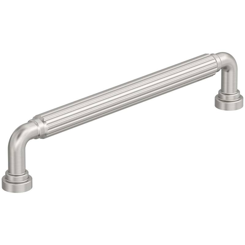 Amerock BP37704 Cowrie 6-5/16" Center to Center Fluted Handle Cabinet - Satin Nickel