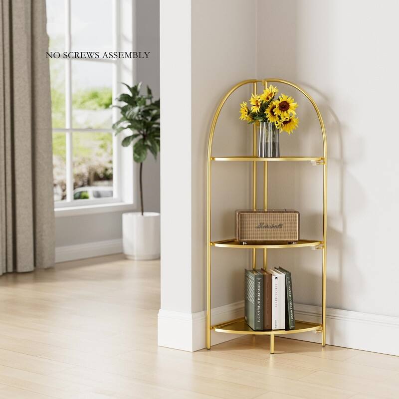 Metal Corner Plant Stand - 14.2"D x 13.8"W x 43.3"H