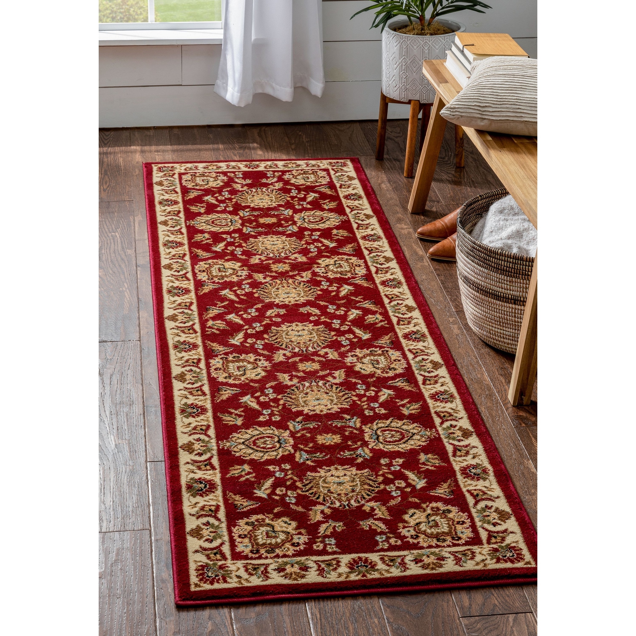 Well Woven Agra Traditional Ushak Oriental Runner Rug - 2'3" x 7'3"