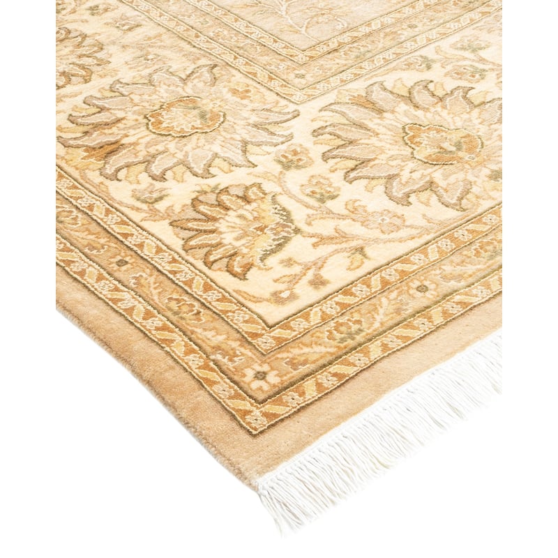 Overton Hand Knotted Wool Vintage Inspired Traditional Mogul Ivory Area Rug - 8 x 10