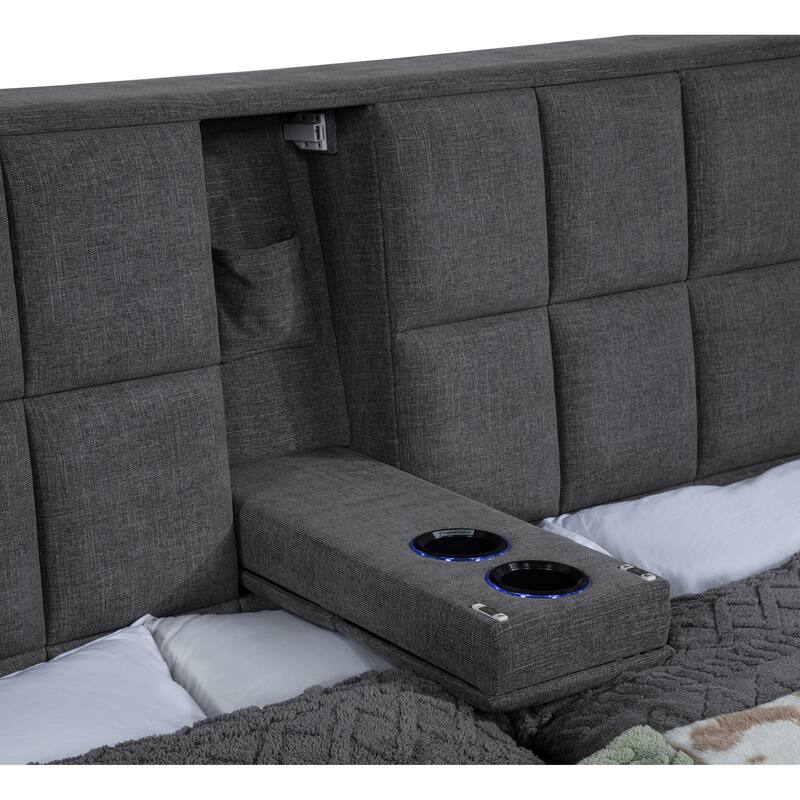 Dreux Upholstered Panel Platform Bed