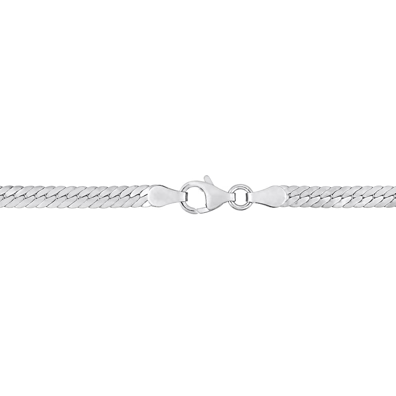 Miadora Sterling Silver Herringbone Chain Necklace