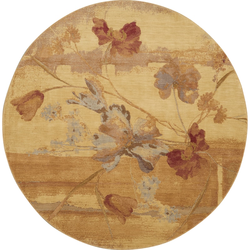 Nourison Somerset Vintage Watercolor Floral Pattern Area Rug