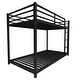 preview thumbnail 4 of 3, Metal Twin over Full Bunk Bed with Noise Reduction and Safety Features