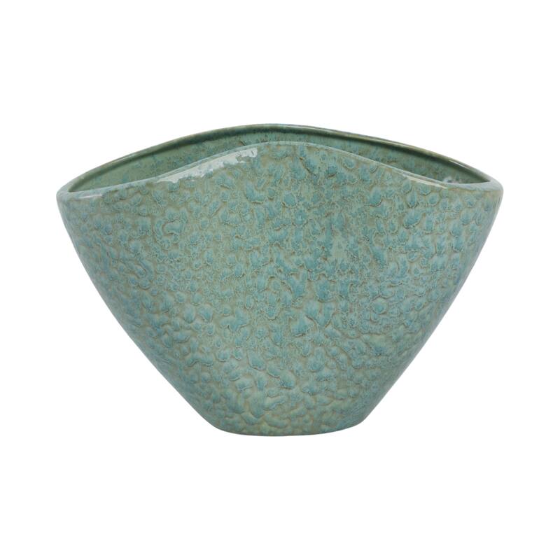 Earthenware Decorative Vase Textured Handmade Elegant Centerpiece