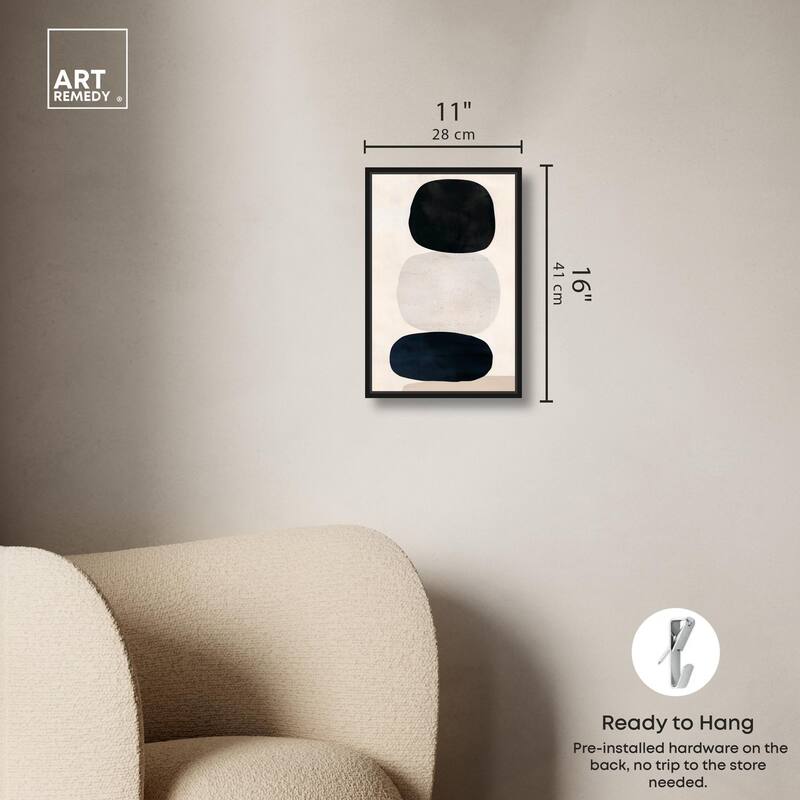 Pebble Pillars I Canvas by Art Remedy