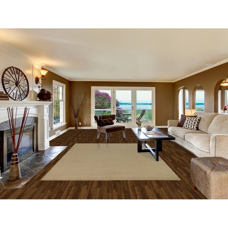 Solid Modern Gabbeh Oriental Area Rug Handmade Wool Carpet - 6'8" x 9'5"