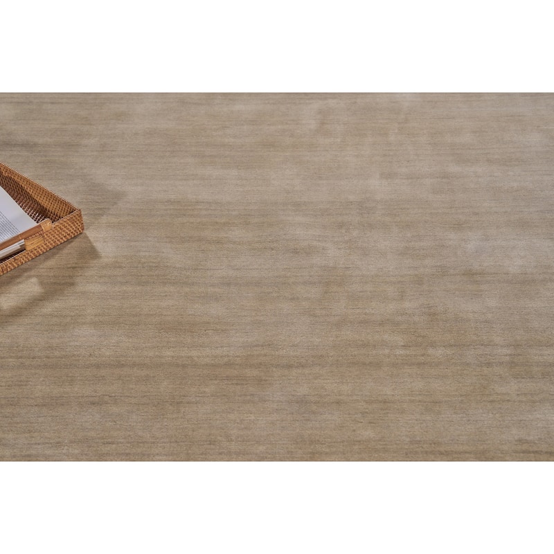 EXQUISITE RUGS ONE-OF-A-KIND Wool Dove Collection Hand Loomed Beige Rug - 10'x14'