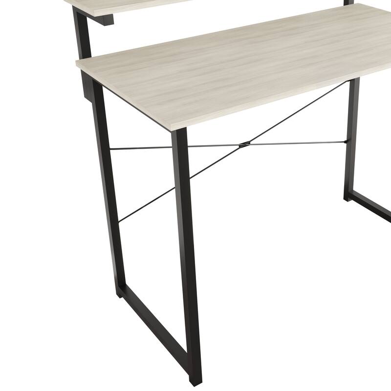 CraftPorch Minimalist 39-Inch Metal Computer Desk With Shelf