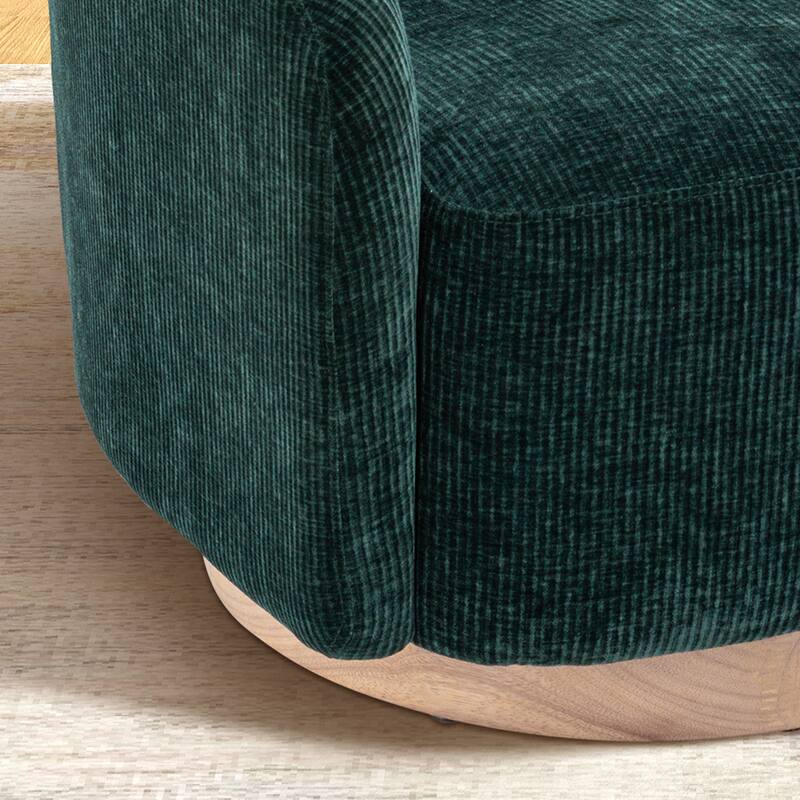 30.3"W Swivel Accent Barrel Chair and Comfy Round Accent Single Sofa Chair, 360 Degree Club Chair, Lounge Armchair for Room