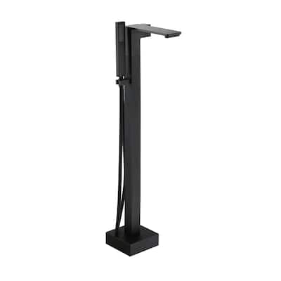 CASAINC Single-Handle Freestanding Floor-Mount Roman Tub Faucet with Hand Shower