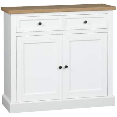 Kitchen Sideboard Buffet Cabinet with 2 Drawers and Double Door