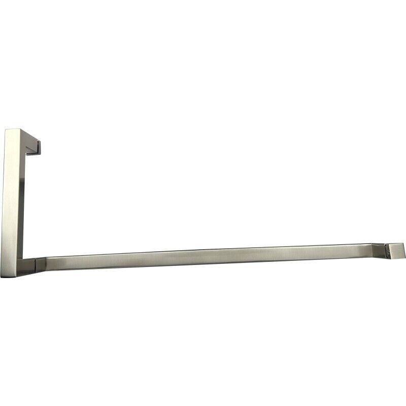 CEL square tubing 8" Pull Handle and 24" Towel Bar Comb Sets for Shower Door - 8"x24" - Brushed Nickel
