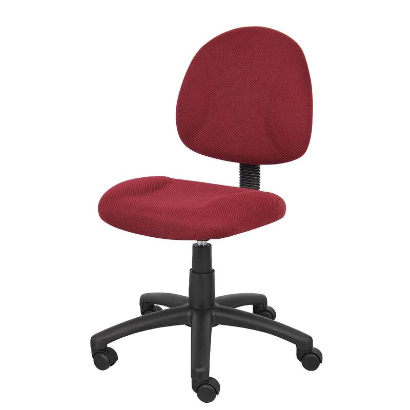 Jea Swivel Posture Chair, Contoured Back, Burgundy Red Tweed, Wheels
