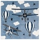 preview thumbnail 14 of 18, SAFAVIEH Carousel Kids Rudolfina Airplane Rug 5'3" Square - Blue/Ivory