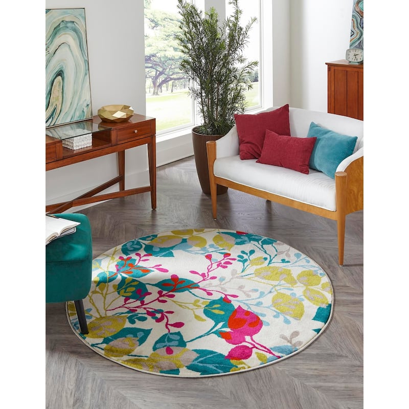 Contemporary Chorisia Collection Area Rug