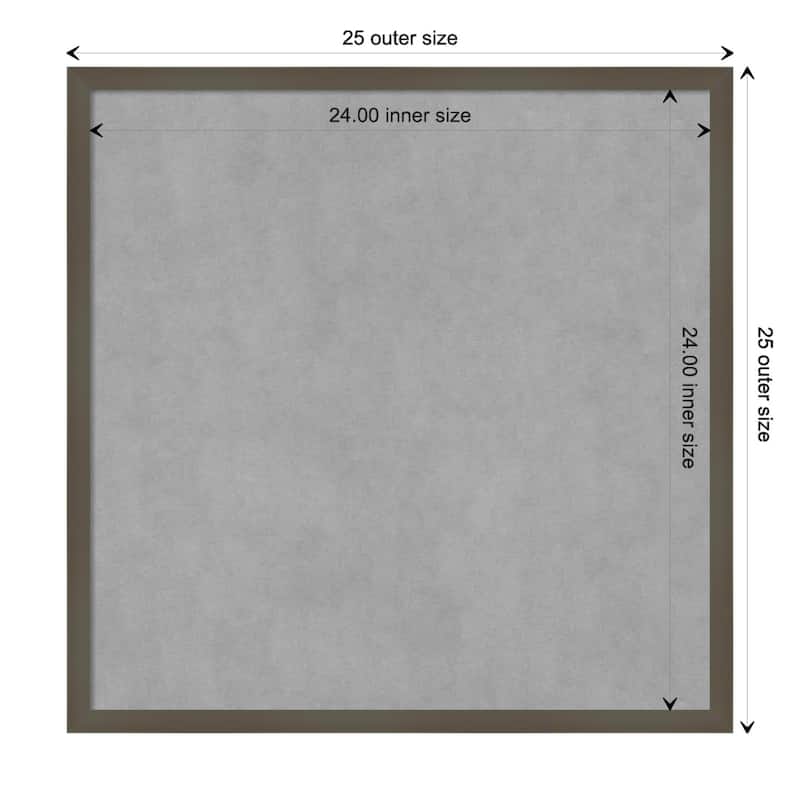 Amanti Art Svelte Clay Grey Framed Magnetic Board - Board Size 24x24