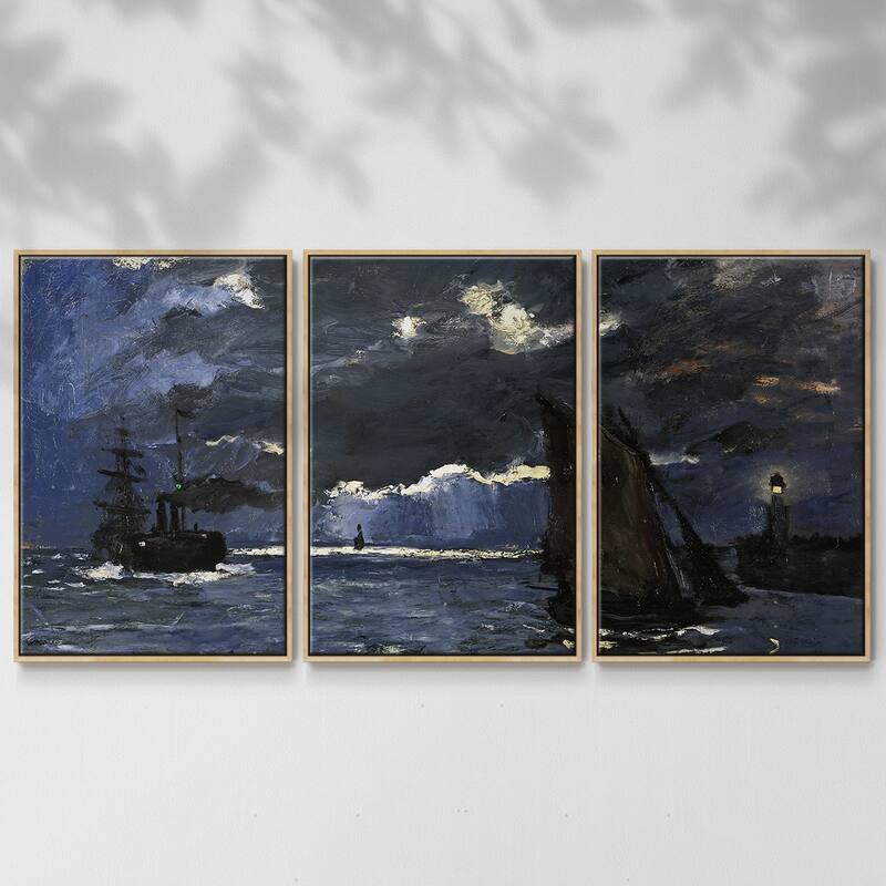 Monet - Multi Piece Framed Canvas - 24 x 36 - Natural