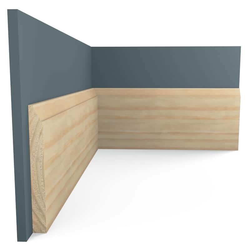 WM618: 9/16-in D x 5-1/4-in W x 96-in L Americraft Solid Hardwood Stain Grade Ogee Base Moulding