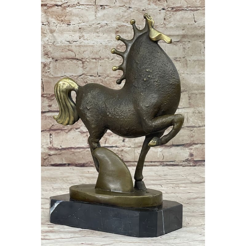 Abstract Surreal Imitative Horse Bronze Figure Statue Sculpture Original Art By Milo