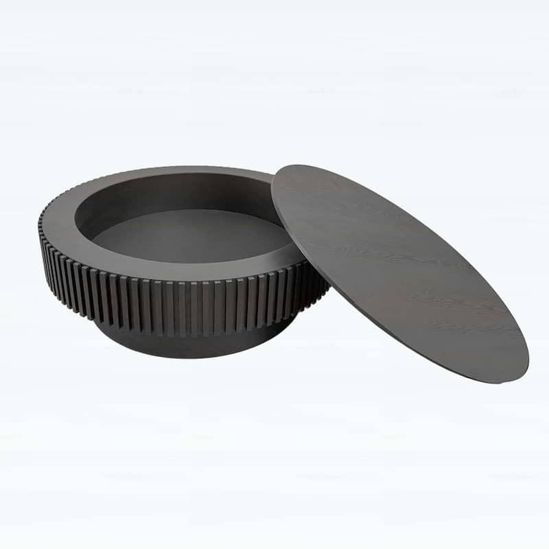 39.37'' Round Coffee Table with Storage,for Living Room,Bedroom,Apartment,or Office