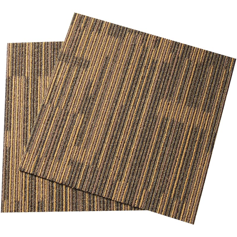 Carpet Tiles Reusable, 20"x 20" Carpet Squares With Padding Attached, Soft Padded Carpet Tiles, Easy Install DIY for Bedroom - 12Tiles