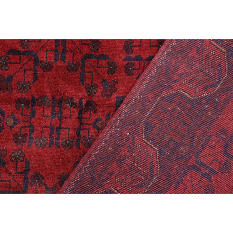 Tribal Biljik Khal Mohammadi Miles Red/Blue Rug - 5'8'' x 7'6''
