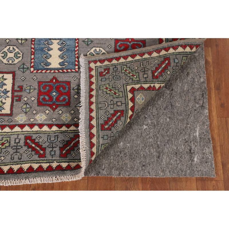 Geometric Kazak Accent Rug Handmade Bedroom Wool Carpet - 3'6" x 5'2"