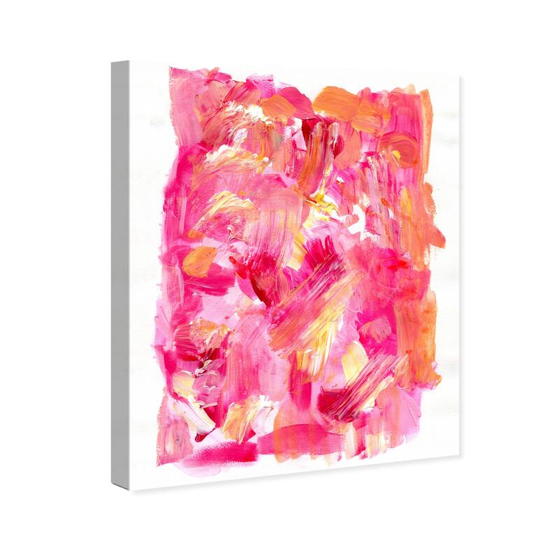Wynwood Studio Canvas Abstract Buttercream Rosette Pink and Modern & Contemporary Wall Art Canvas Print
