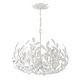 preview thumbnail 2 of 3, Broche 5 Light Matte White Chandelier